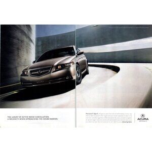 2008 Acura TL Type S Luxury Sports Sedan 2 Page Vintage Print Ad Cornering Wall